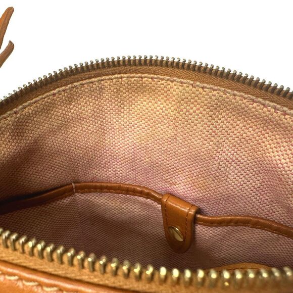 Vintage Dooney & Bourke Brown Pebbled Leather Satchel Crossbody - 9.5”x8”x3.5” - Picture 14 of 16